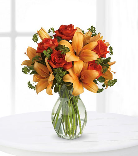 Fiery Lily and Rose